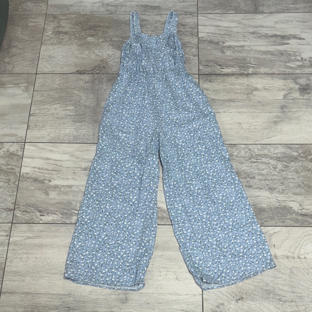 Art Class Light Blue Floral Jumpsuit